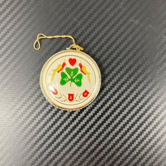 VTG Irish Shamrock Christmas Ornament Love Birds Four-Leaf Clover & Dutch Hex - Picture 4 of 5